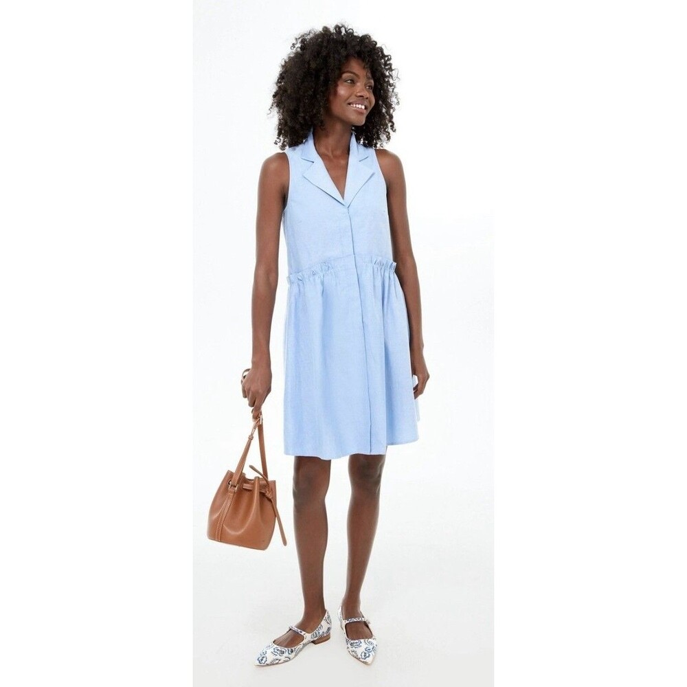 Tuckernuck Women’s Blue Oxford Sleeveless Dress Size XL